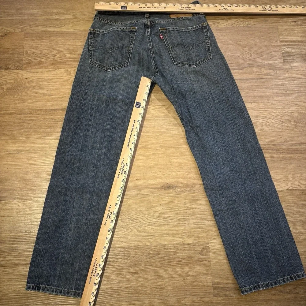 Levi 505 Mens 31x30 Classic Straight‎  Regular Fit Denim Blue Jeans Medium Wash